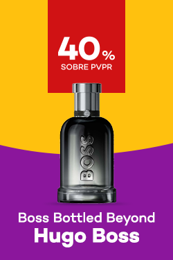 boss bottled beyond da marca hugo boss com destaque promocional de 40% sobre pre&ccedil;o de Venda ao P&uacute;blico Recomendado